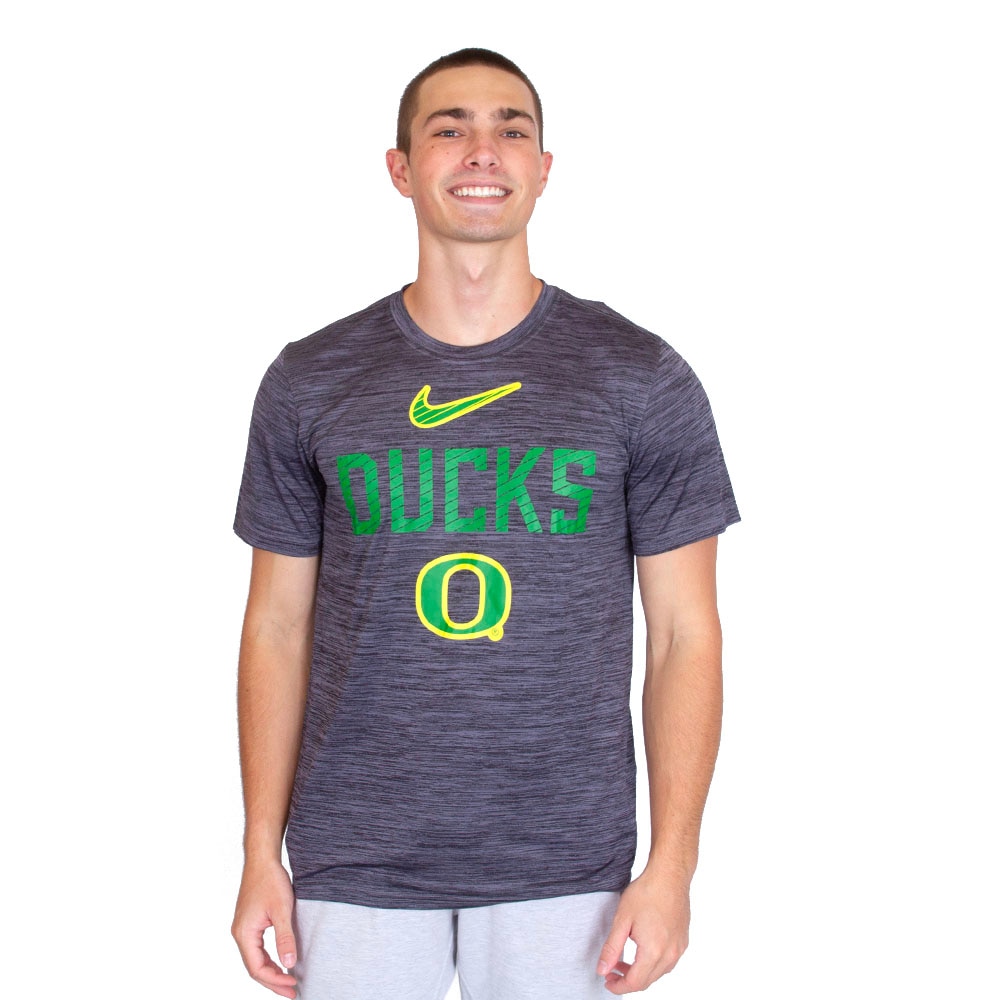 Classic Oregon O, Nike, Black, Crew Neck, Performance/Dri-FIT, Men, Velocity, T-Shirt, 798026